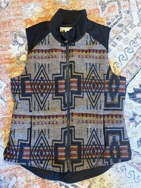 Southwestern Zip Vest - Tribal/Native American/Pendleton style pattern